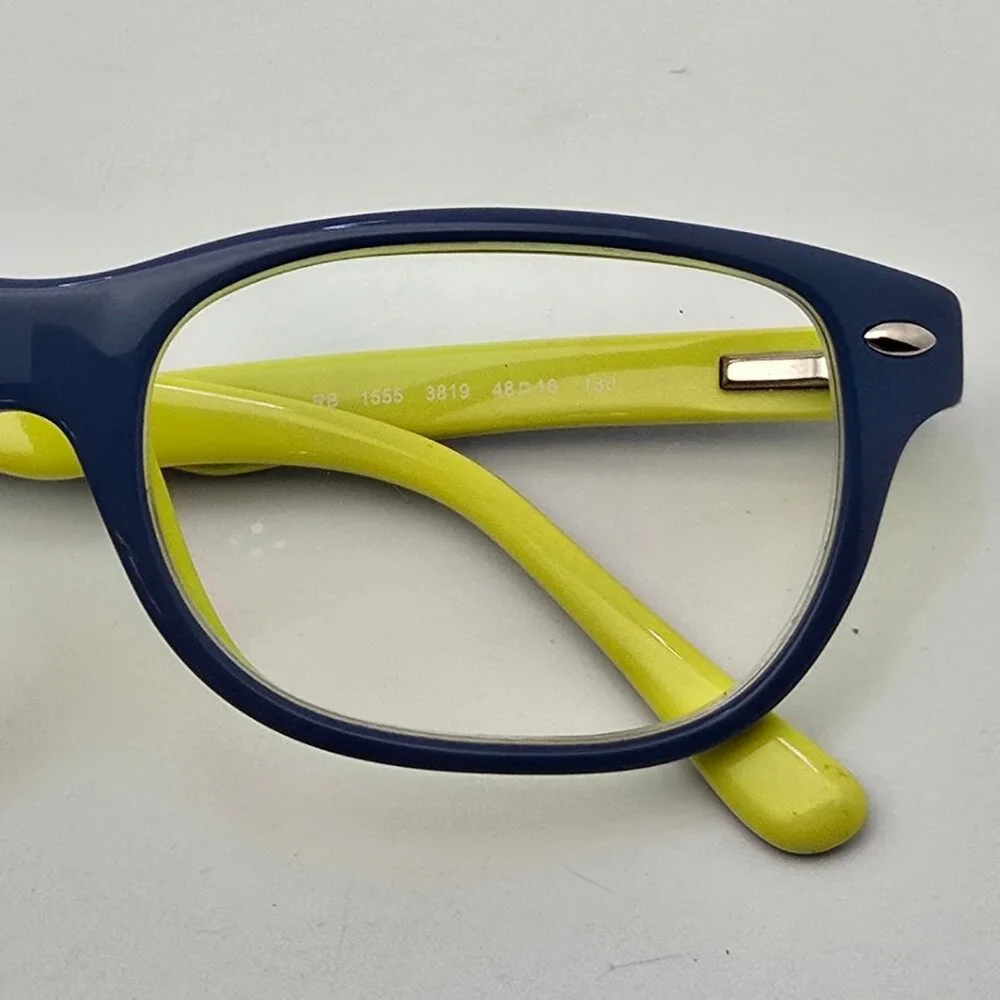Ray-Ban RB1555 3819 Top Blue on Yellow Kids Eyeglasses Frame w/ Flexhinge 48mm